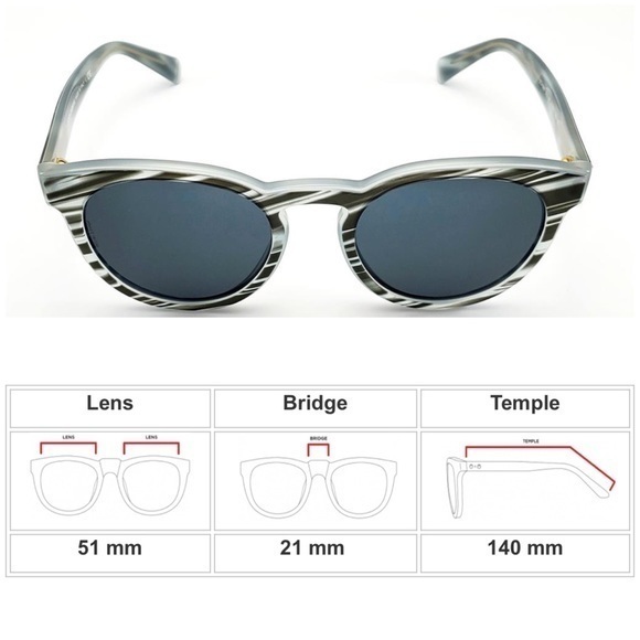 NEW Dolce & Gabbana 51mm Sunglasses Black Gray Striped Eyewear 100% Authentic - Picture 16 of 16